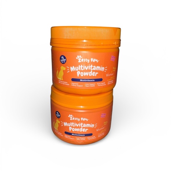 Zesty Paws Other - Zesty Paws Multivitamin Powder Salmon Flavor LOT OF 2 Jars - NEW